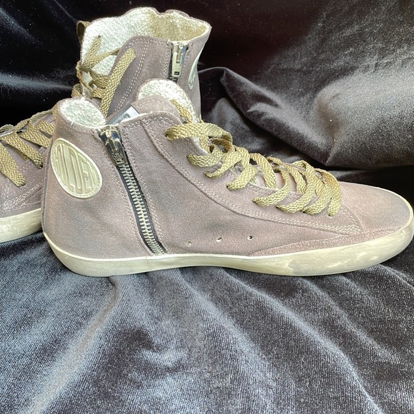 GOLDEN GOOSE LUXURY DISTRESSED FRANCY GREY SUEDE HIGH TOP SNEAKERS - 9 -⭐️👟 - Picture 9 of 12